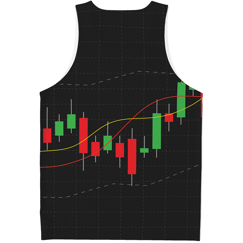 Stock Market Candlestick Print Men's Tank Top