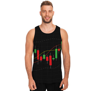 Stock Market Candlestick Print Men's Tank Top