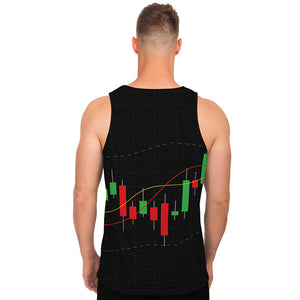 Stock Market Candlestick Print Men's Tank Top