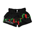 Stock Market Candlestick Print Muay Thai Boxing Shorts