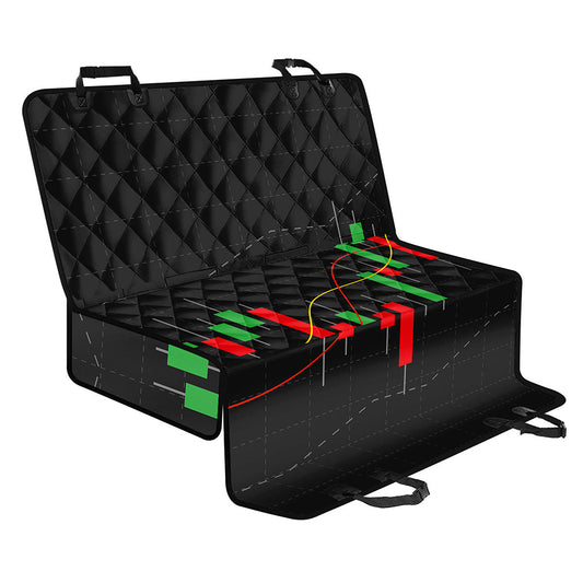 Stock Market Candlestick Print Pet Car Back Seat Cover