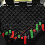 Stock Market Candlestick Print Pet Car Back Seat Cover
