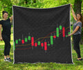 Stock Market Candlestick Print Quilt