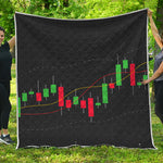 Stock Market Candlestick Print Quilt