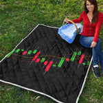 Stock Market Candlestick Print Quilt