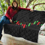 Stock Market Candlestick Print Quilt