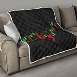 Stock Market Candlestick Print Quilt