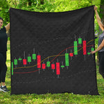 Stock Market Candlestick Print Quilt