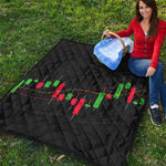 Stock Market Candlestick Print Quilt