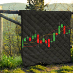 Stock Market Candlestick Print Quilt