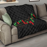 Stock Market Candlestick Print Quilt