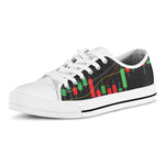 Stock Market Candlestick Print White Low Top Shoes