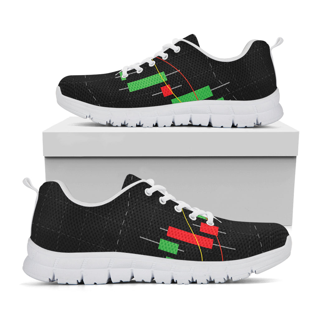 Stock Market Candlestick Print White Sneakers