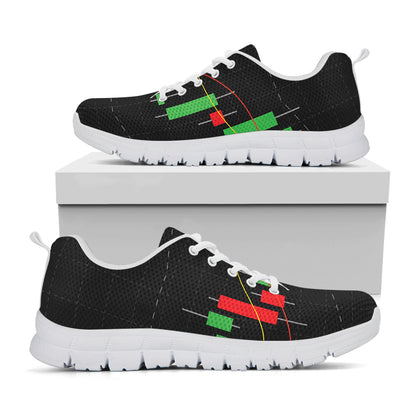 Stock Market Candlestick Print White Sneakers