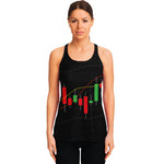 Stock Market Candlestick Print Women's Racerback Tank Top