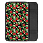 Strawberry And Flower Pattern Print Car Center Console Cover