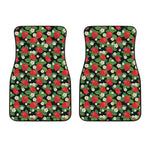 Strawberry And Flower Pattern Print Front Car Floor Mats
