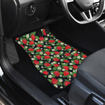 Strawberry And Flower Pattern Print Front Car Floor Mats