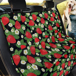 Strawberry And Flower Pattern Print Pet Car Back Seat Cover