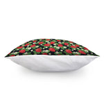 Strawberry And Flower Pattern Print Pillow Cover