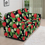 Strawberry And Flower Pattern Print Sofa Cover