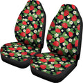 Strawberry And Flower Pattern Print Universal Fit Car Seat Covers