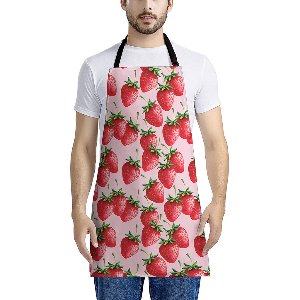 Strawberry Fruit Pattern Print Apron