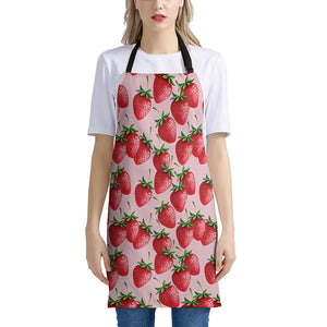 Strawberry Fruit Pattern Print Apron