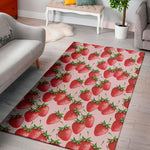 Strawberry Fruit Pattern Print Area Rug