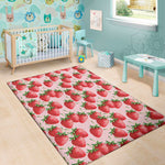 Strawberry Fruit Pattern Print Area Rug
