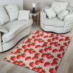 Strawberry Fruit Pattern Print Area Rug