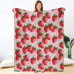 Strawberry Fruit Pattern Print Blanket