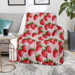 Strawberry Fruit Pattern Print Blanket