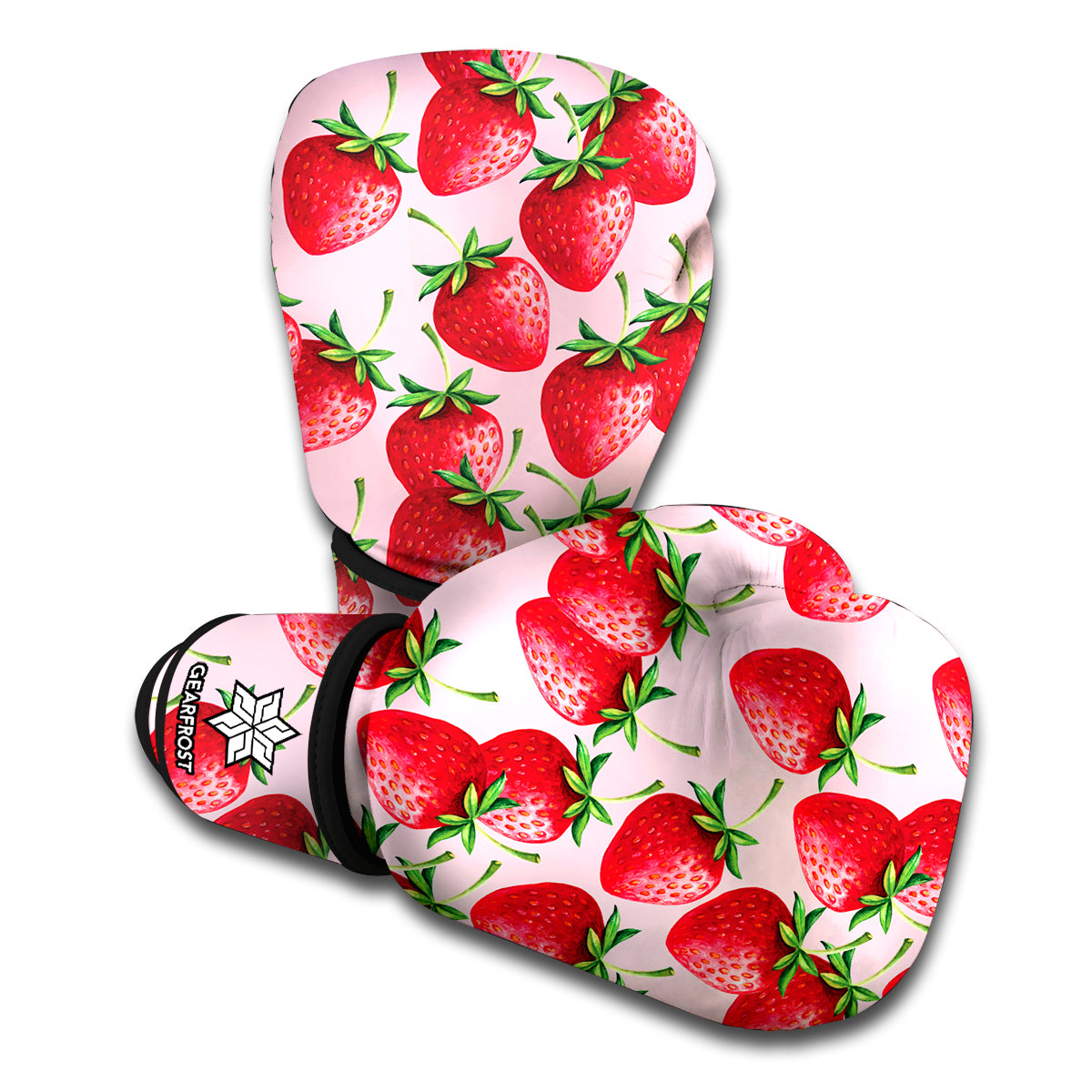 Strawberry Fruit Pattern Print Boxing Gloves
