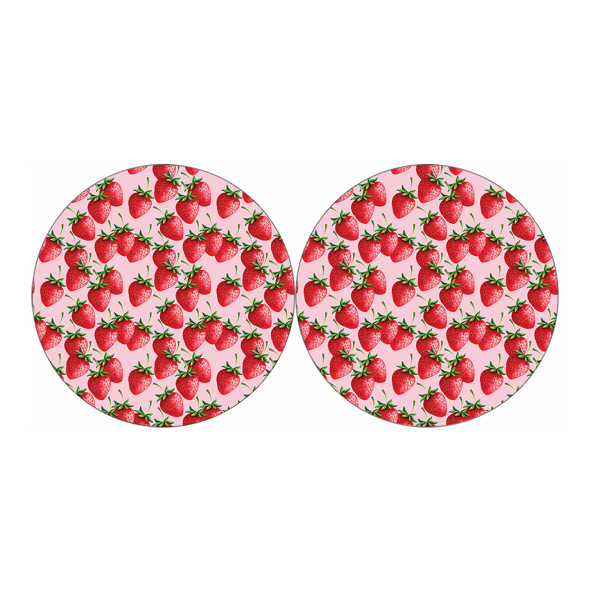 Strawberry Fruit Pattern Print Car Coasters