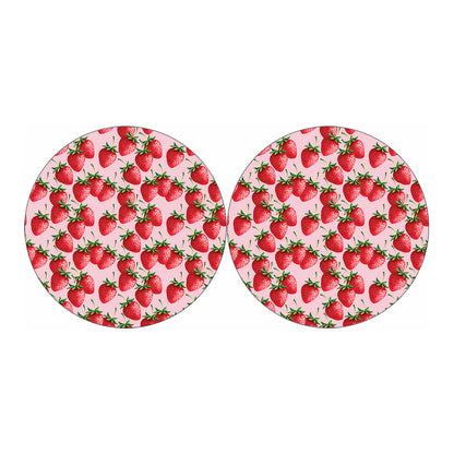 Strawberry Fruit Pattern Print Car Coasters