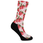 Strawberry Fruit Pattern Print Crew Socks