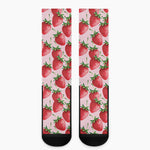 Strawberry Fruit Pattern Print Crew Socks