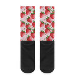 Strawberry Fruit Pattern Print Crew Socks