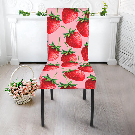 Strawberry Fruit Pattern Print Dining Chair Slipcover
