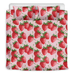 Strawberry Fruit Pattern Print Duvet Cover Bedding Set