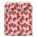 Strawberry Fruit Pattern Print Duvet Cover Bedding Set
