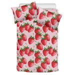 Strawberry Fruit Pattern Print Duvet Cover Bedding Set