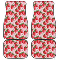 Strawberry Fruit Pattern Print Front and Back Car Floor Mats