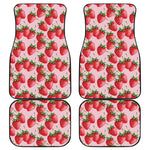 Strawberry Fruit Pattern Print Front and Back Car Floor Mats