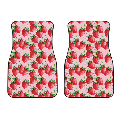 Strawberry Fruit Pattern Print Front Car Floor Mats