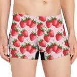 Strawberry Fruit Pattern Print Men's Boxer Briefs