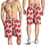 Strawberry Fruit Pattern Print Men's Shorts