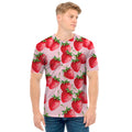 Strawberry Fruit Pattern Print Men's T-Shirt