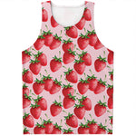 Strawberry Fruit Pattern Print Men's Tank Top